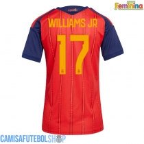 Camisa de time de futebol Espanha Nico Williams #17 Replicas 1º Equipamento Feminina Mundo 2026 Manga Curta